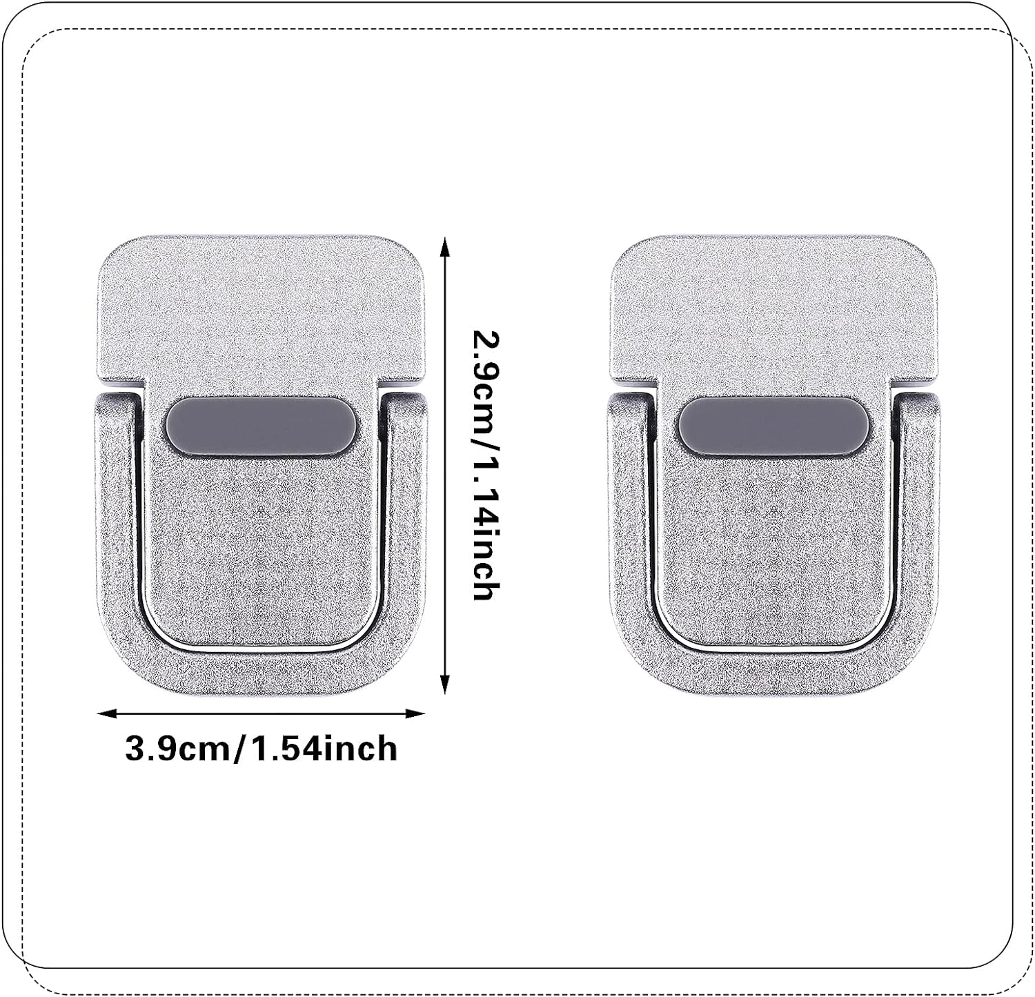 Abeillo 2PCS Portable Keyboard Riser, Self-Adhesive Mini Laptop Stand Invisible Computer Keyboard Stand for Desk, Laptop Feet Compatible with Pro/Air, Lenovo, Surface (Silver) - Black image number 7