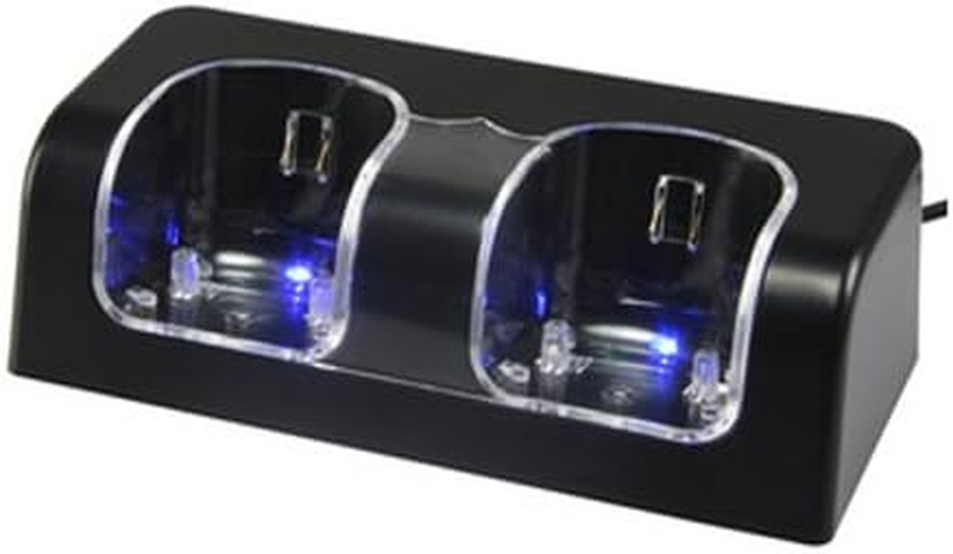 OSTENT Charger Dock Station + 2 Battery Packs for Nintendo Wii Remote Controller Color Black - White image number 2