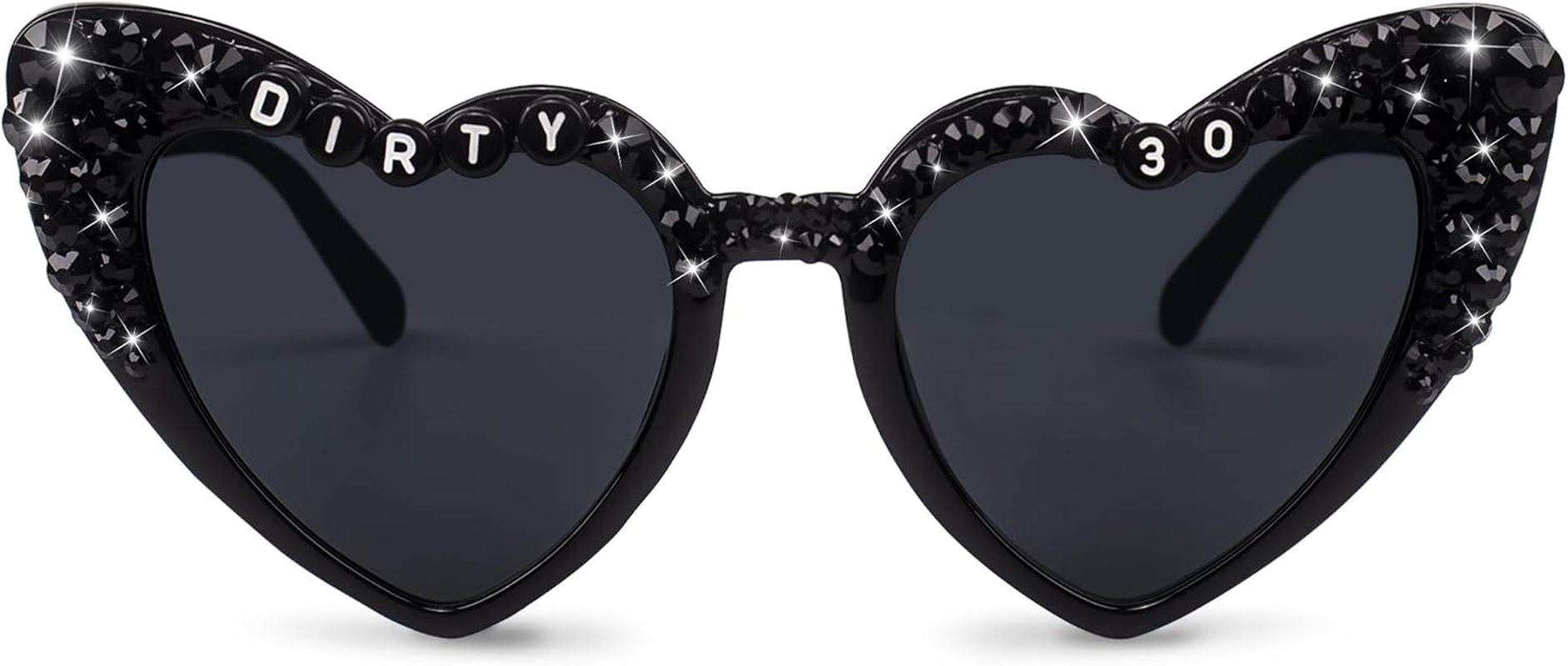 30Th Birthday Glasses - 'Dirty 30' Birthday Party Supplies，Birthday Glasses for Death to My 20S for My Youth Funny Thirtieth Birthday Gift Accessories Party Favors, Black image number 6