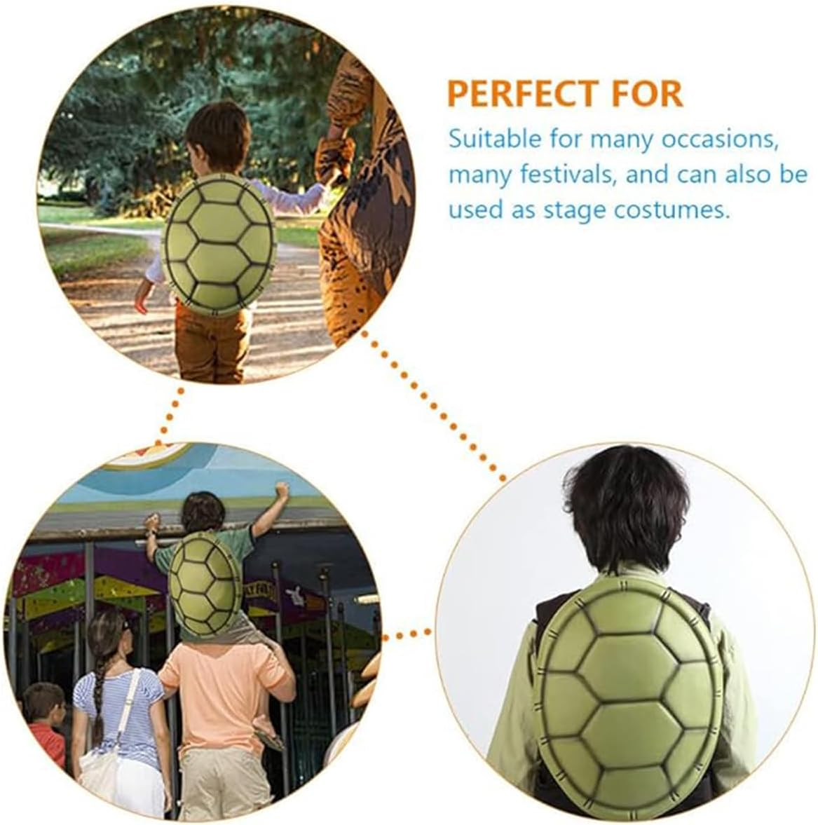 Halloween Turtle Shell Costumes for Kids 1Pcs Cosplay Props Turtle Shell Costumes Dancing Party Costumes image number 3