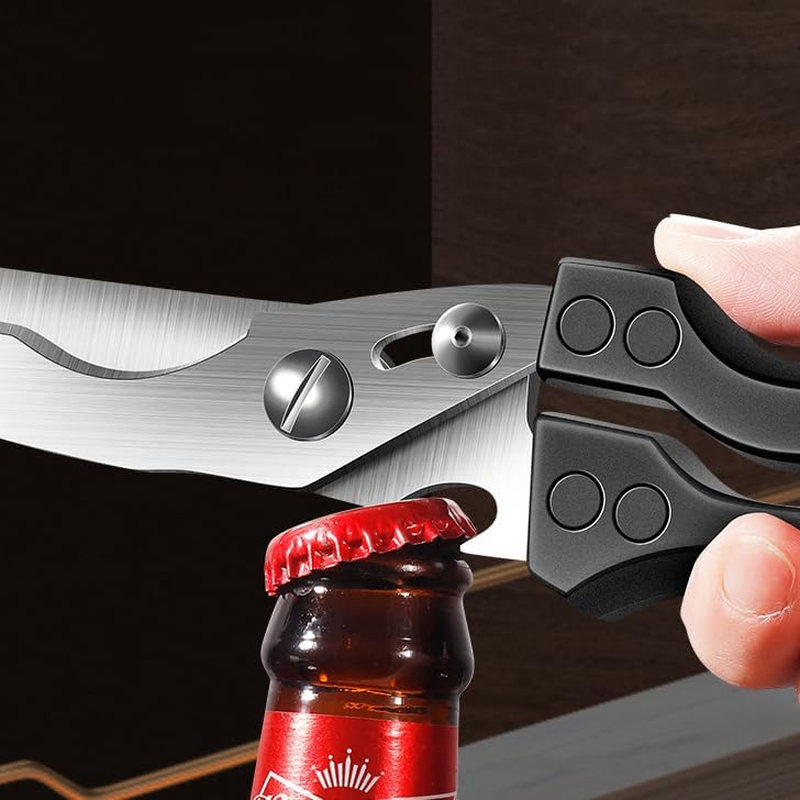 Heavy Duty Kitchen Chicken Shears with Anti-Slip Handle & Safety Lock Rust Proof Bone Cutting Scissors for Cutting Chicken & Chopping Vegetables