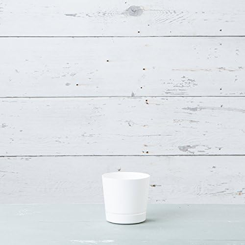 Novelty Majestic Full Depth round Cylinder Pot, Glossy White, 6-Inch (10062) image number 3