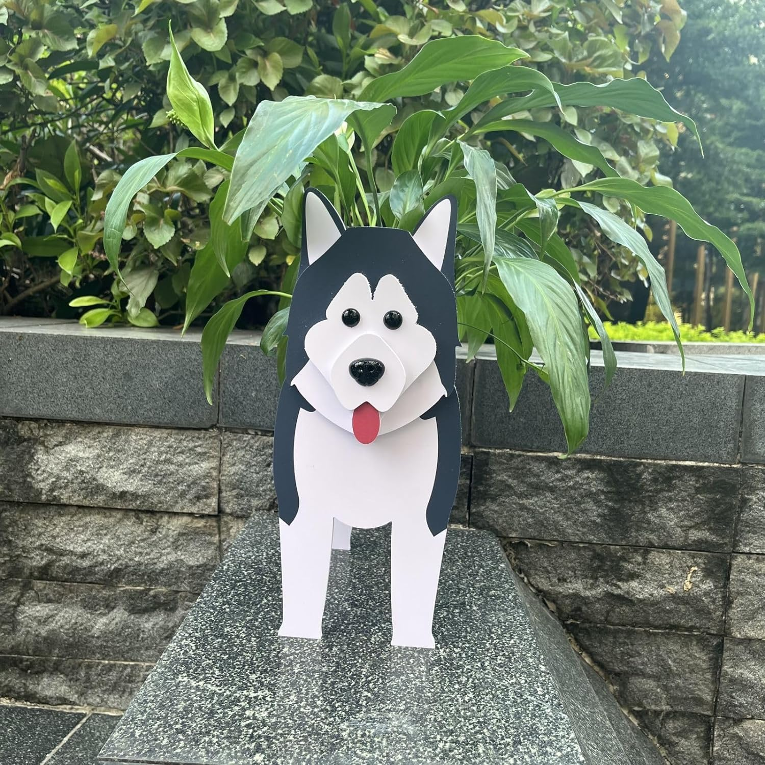 Bamboo'S Grocery Lokii Alaska Dog Planter, Cute Dog Plant Pot, Animal Shape Plant Containers, for Outdoor Indoor and Garden Decoration Plants