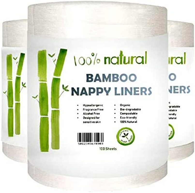 100% Bamboo Nappy Liner - Suit All Modern Cloth Nappies (6 Rolls (600 Sheets)) image number 1