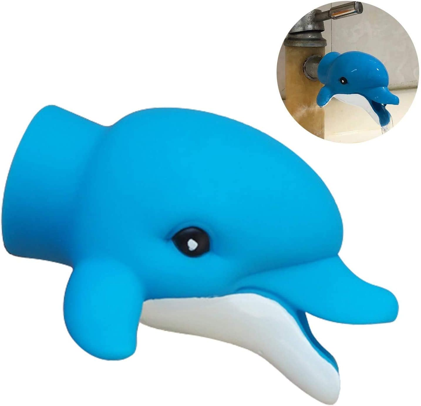 Tap for Kids, Extender Tap for Kids, Faucet Extender for Children, Hand Wash, Water Nozzle, Extender, Kitchen, Bathroom, Cartoons, Extension for Handle, Dolphin image number 5