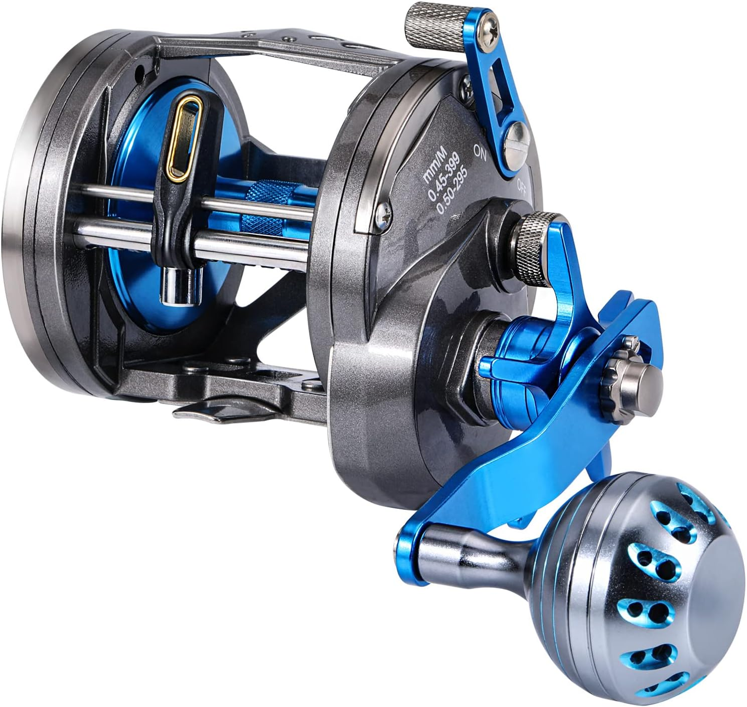 Trolling Reel Saltwater Level Wind Reels, Drag Reels Boat Fishing Ocean Fishing for Sea Bass Grouper Salmon