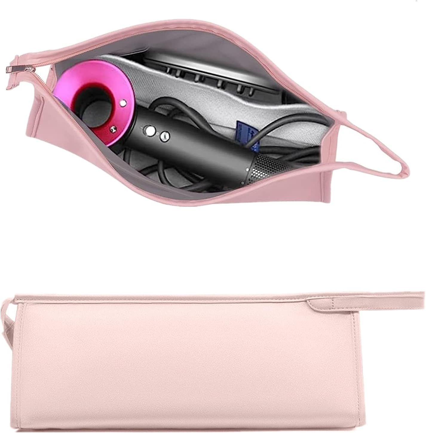 BLIRITEL Travel Case Compatible with Dyson Airwrap, PU Leather Waterproof Travel Storage Bag, Portable Carrying Case Organizer for Shark Flexstyle Air Styling & Drying System Attachments image number 3