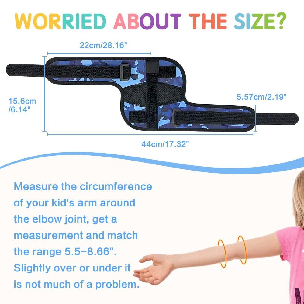 Thumb Sucking Stop for Kid Thumb Sucking Guard Nail Biting Treatment for Kids Finger Sucking Stop Biting Nails Prevention anti Thum Sucking Finger Hand Stopper Elbow Immobilizer Brace (Blue, 1PCS) - Pink image number 3