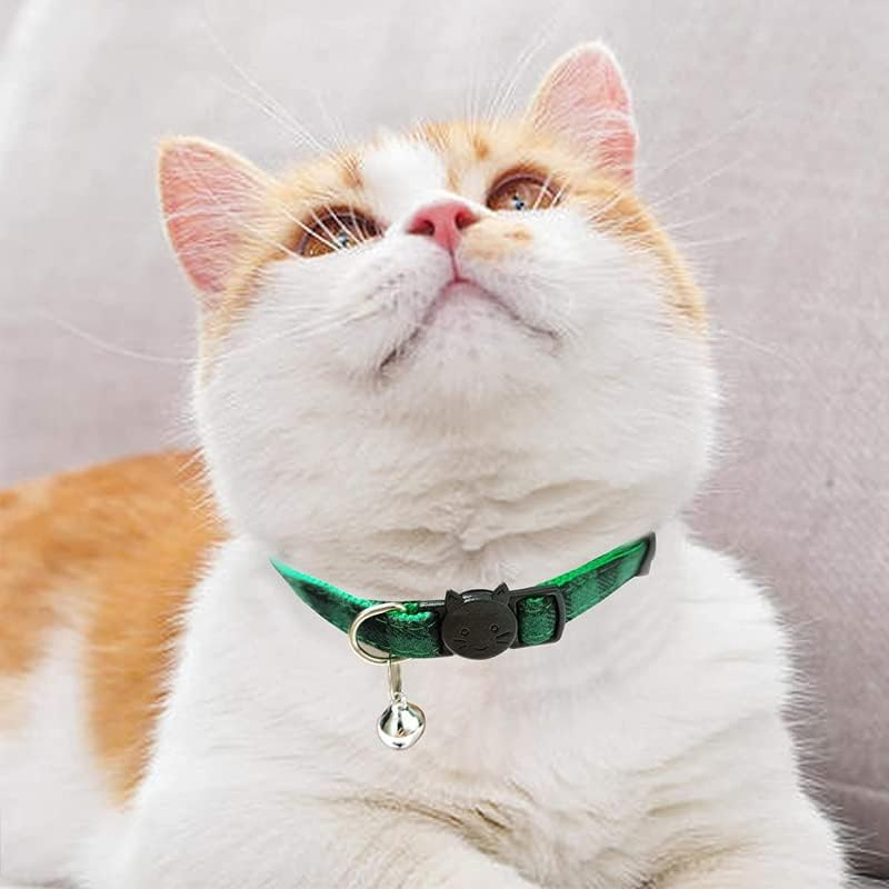 Cat Collar Reflective with Safety Release Breakaway Buckle Kitten Puppy Pet Bell Adjustable Nylon Collar image number 2