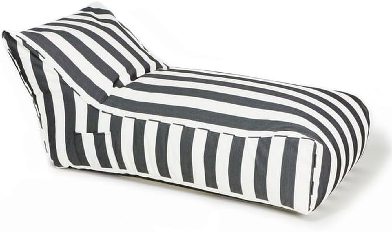 Billy Fresh Laid Back Outdoor Beanbag, 120 Cm Length X 65 Cm Width X 60 Cm Height, Black/White image number 3