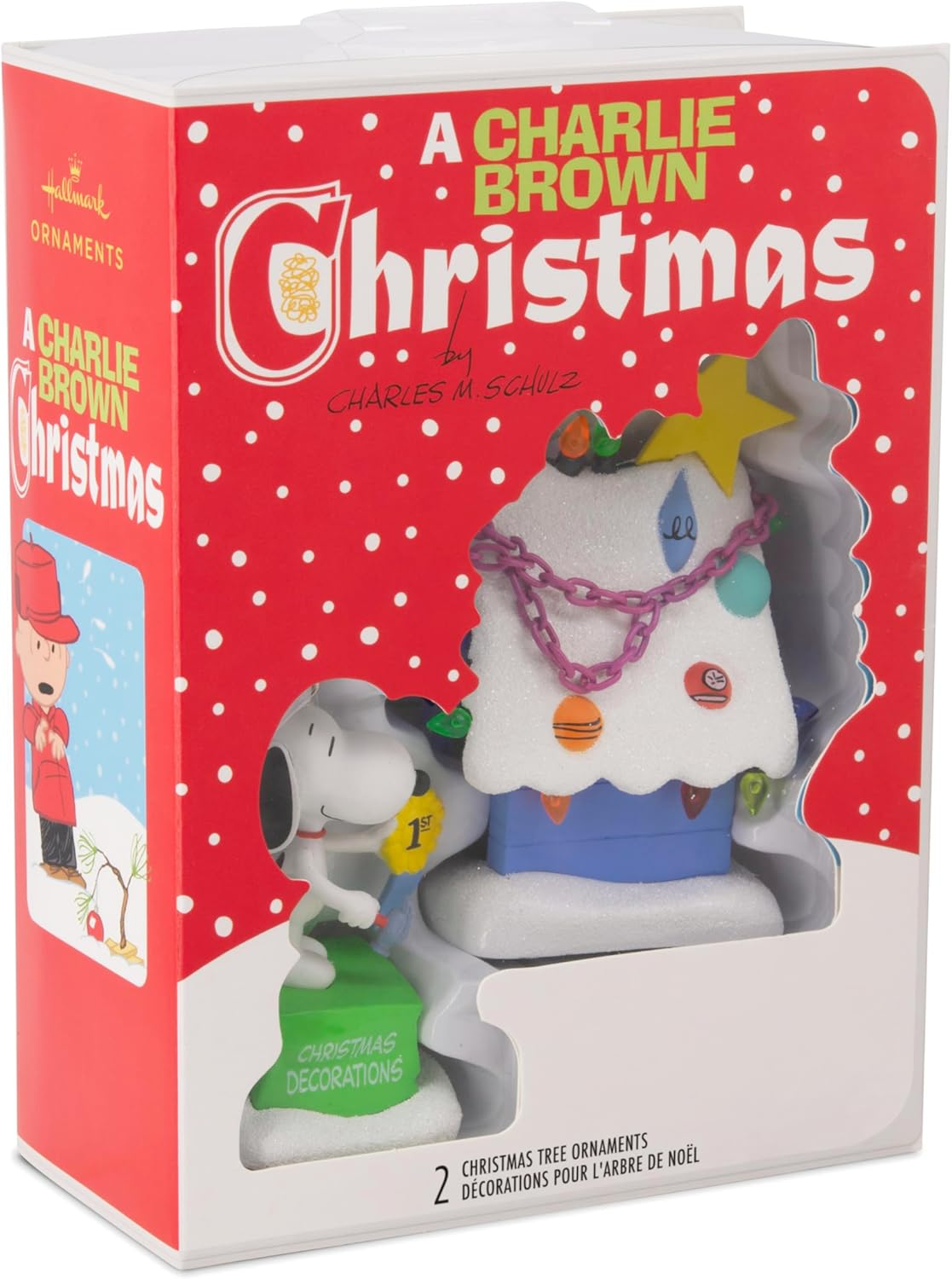 Hallmark Peanuts Snoopy and Holiday Doghouse Christmas Ornaments, Set of 2 image number 3