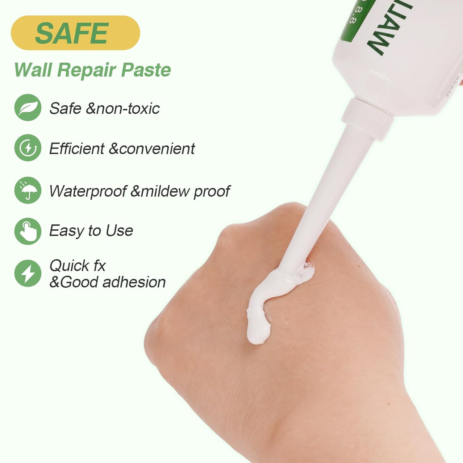 Wall Repair Agent Total 500G,Wall Repair Paste Kit,Wall Hole Filler, Mending Agent,Drywall Patch for Screw Hole,Wall Crack Stain Peel image number 6