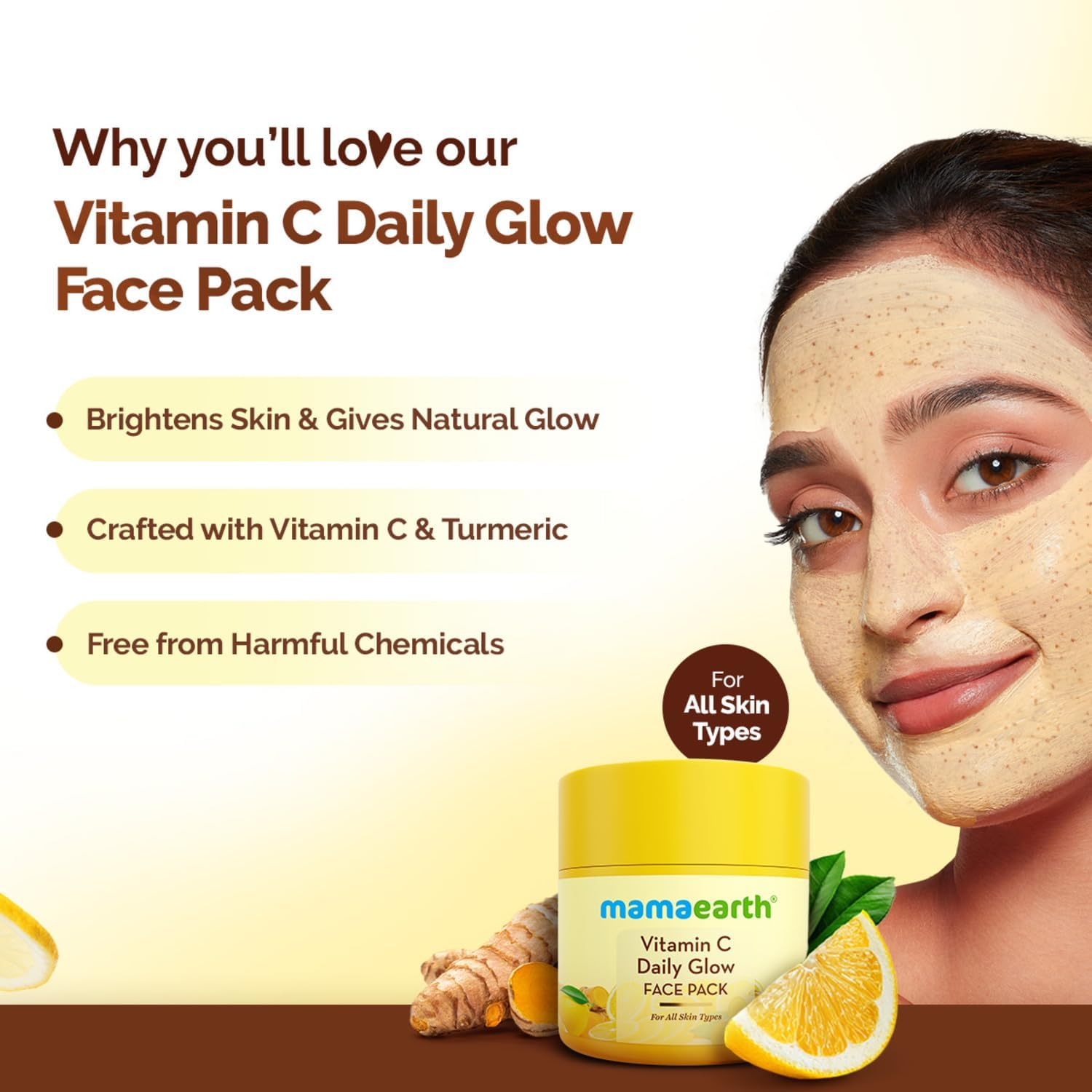 Mamaearth Vitamin C Face Mask with Vitamin C & Kaolin Clay for Skin Illumination 100 G image number 5