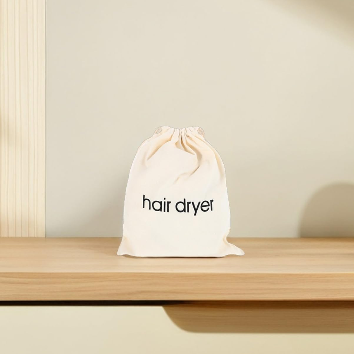 SAFIGLE 3Pcs Hair Dryer Bag Travel Drawstring Organizer for Home and Professional Use Large Cotton Storage Bag for Hair Tools image number 3