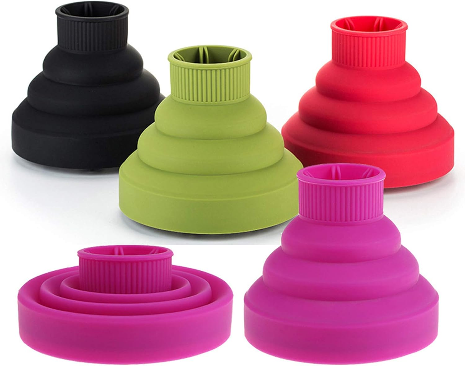 Foldable Silicone Diffuser - Ionic Travel Attachment for Quick Drying, Lightweight & Portable Salon Styling Accessory image number 3