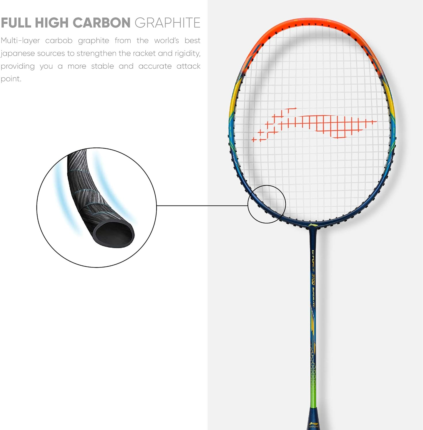 Li-Ning G-Force Superlite Carbon Fibre Badminton Racket image number 1