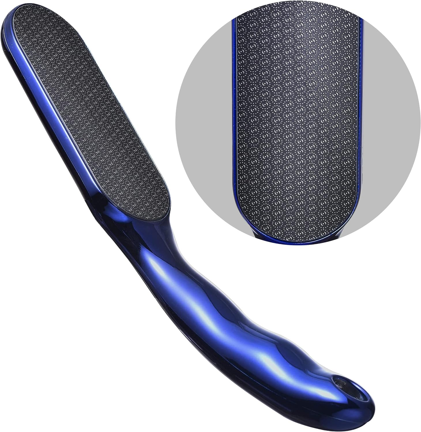 Glass Foot File for Dead Skin Feet Callus Remover, Foot Scrubber Dead Skin Remover Heel Scraper, Heel Rasp for Wet and Dry Feet(Color:Blue) image number 5