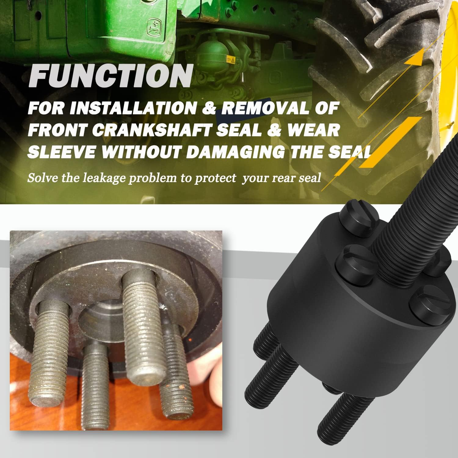 Camoo Crankshaft Gear & Front Crank Seal Installer Fit for John Deere 1039, 4045, 6059 and 6068 Engines Alternative JDG954B image number 4