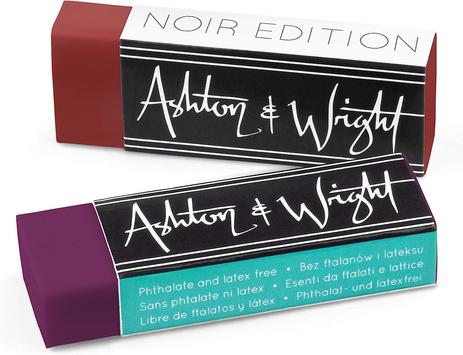 Ashton and Wright - Classic Eraser - Latex Free Plastic Rubber - Pack of 5 Midnight Tones - Orange image number 4