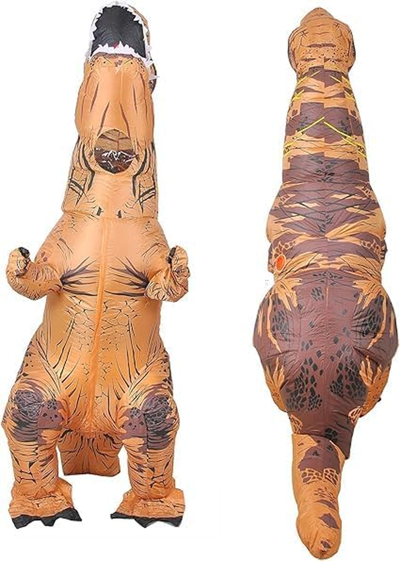 Inflatable Dinosaur Costume for Adluts/Kids, 1.5~1.9M/ 4.9~6.2FT / 120-140Cm/3.9-4.6Ft High Blow up Costumes for Halloween, Party, Cosplay, Christmas, Gift (Adult 150Cm~190Cm) image number 6