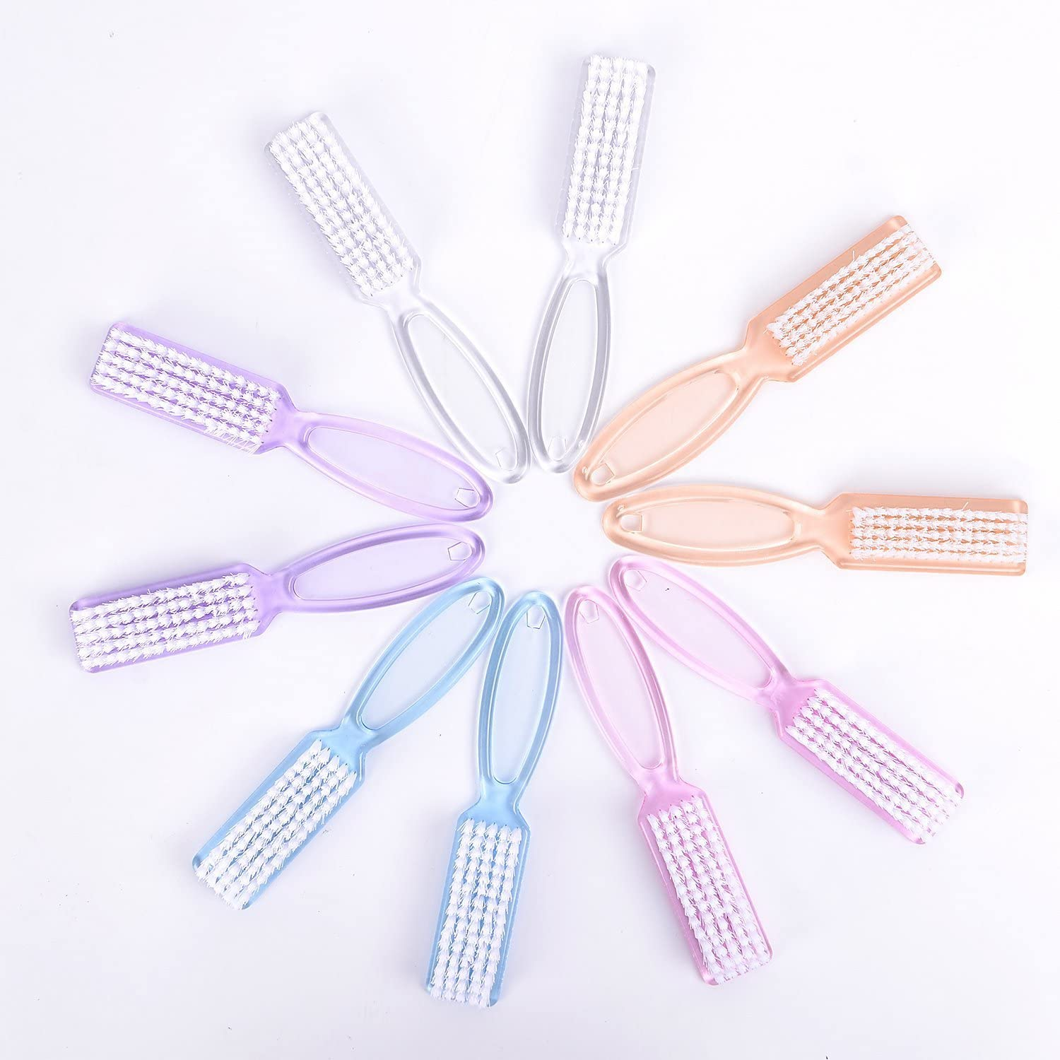 Yesker Handle Nail Hand Scrubbing Cleaning Brush-10 Pcs image number 2