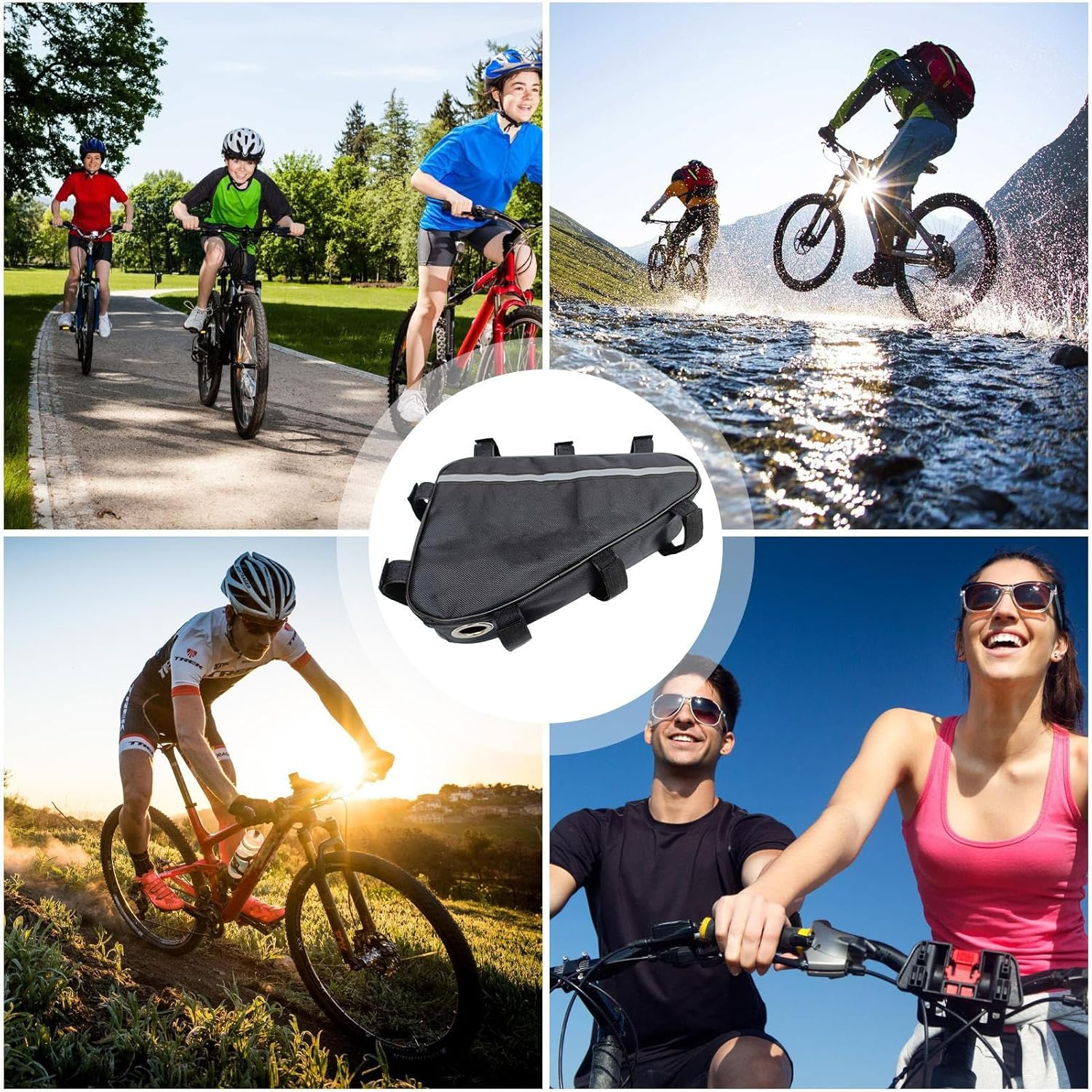 Triangle Battery Bag for Electric Bikes - Protective Case with Secure Straps, Storage Pouch for E-Bike Accessories image number 2