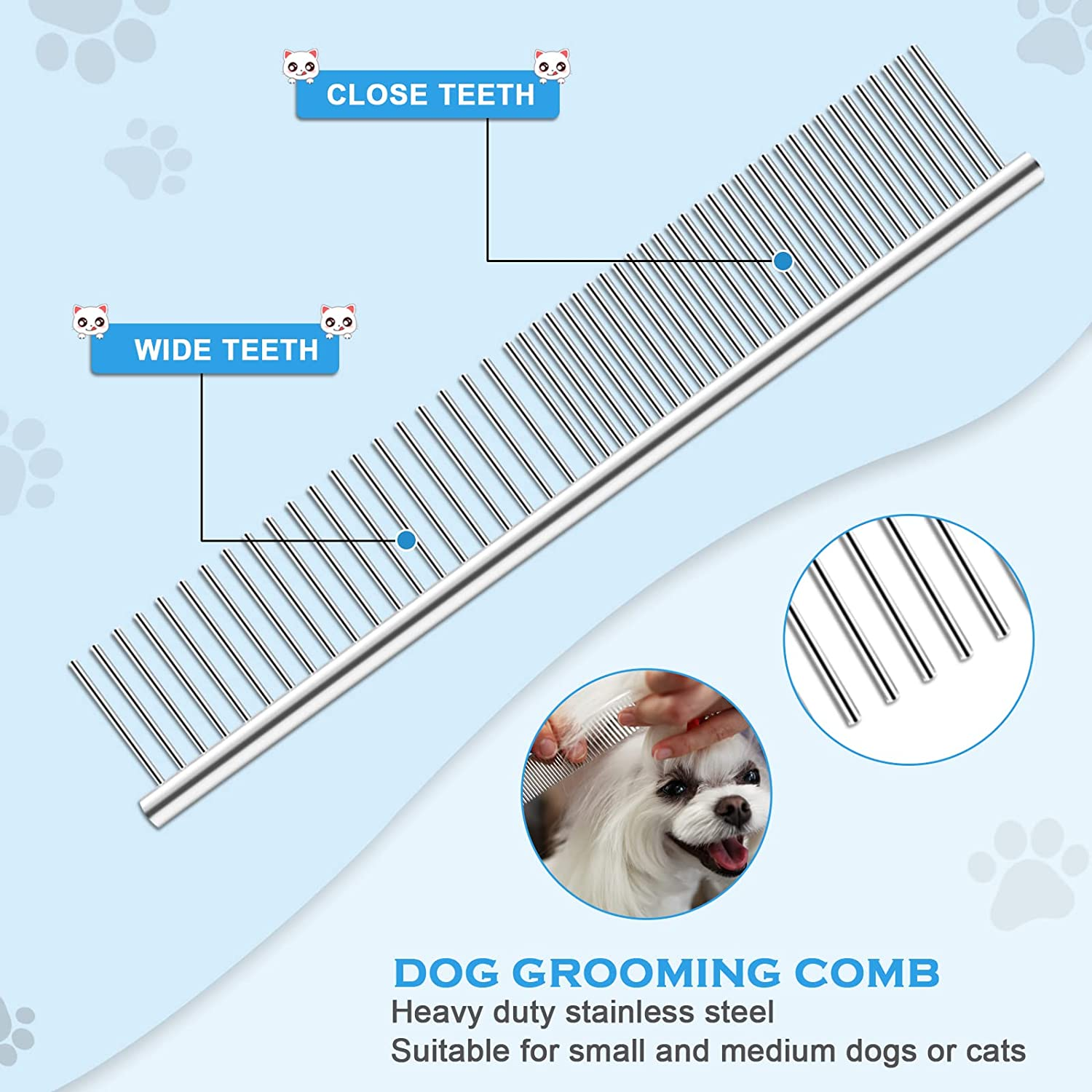 Liren Professional 6 in 1 Dog Grooming Scissors Kit with Safety round Tips, Heavy Duty Stainless Steel Sharp and Durable Pet Grooming Shears for Dogs and Cats image number 6