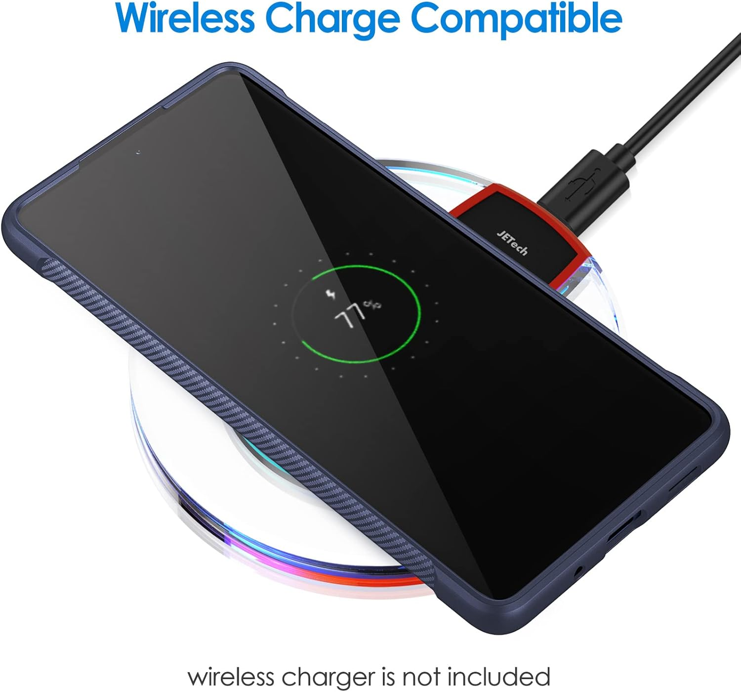 Jetech Slim Fit Case for Samsung Galaxy S20 FE 5G 6.5-Inch, Thin Phone Cover with Shock-Absorption and Carbon Fiber Design (Blue) image number 6