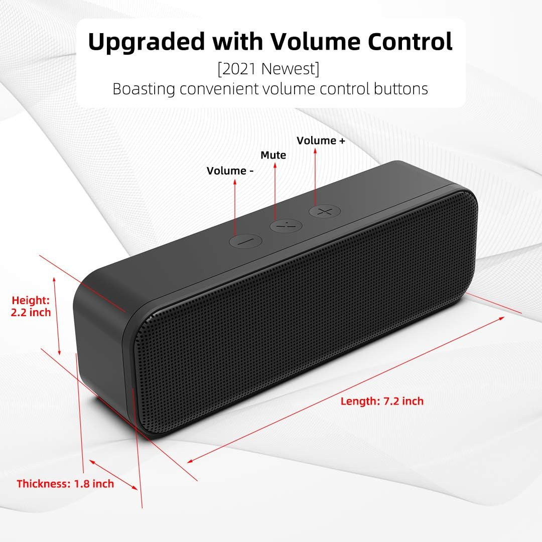 LIELONGREN [Newer] USB Computer Speaker for Desktop, Laptop Speaker, PC Speaker, Small Computer Soundbar with Hi-Quality Sound, Loud Control Volume, Rich Bass