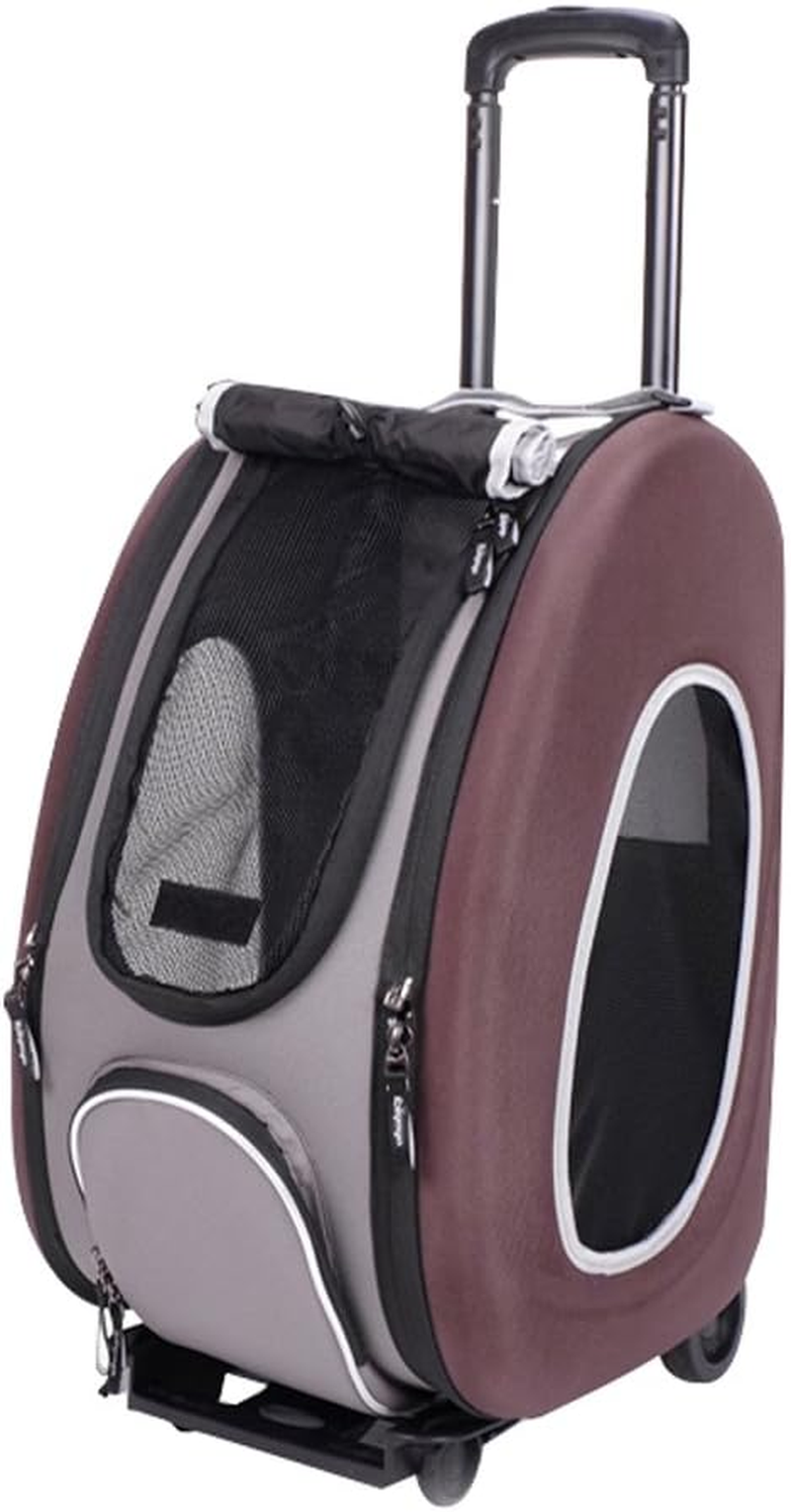 Ibiyaya 5-In-1 Combo Pet Carrier, Chocolate