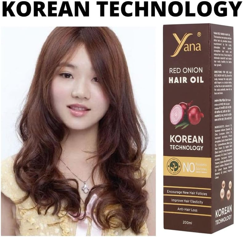 Yana Yana Red Onion Hair Oil for Men and Women Girls for Long Hair by Korean Technology image number 4