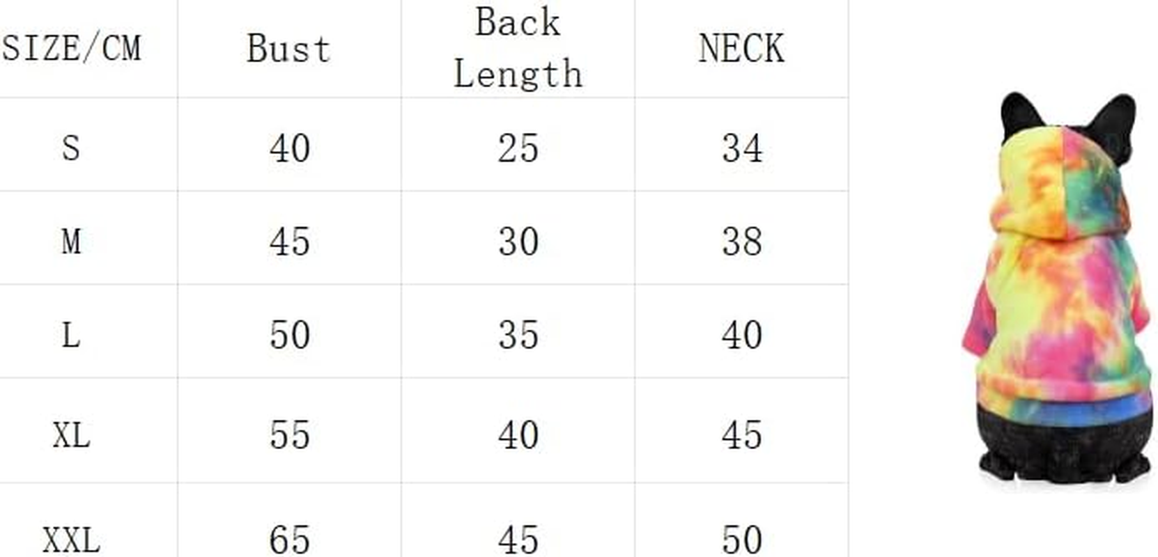 Tie Dye Dog Cat Fashionable Casual Hooded Sweat Shirt (Bandhnu, M) image number 1