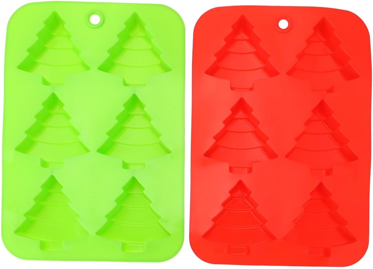 Silicone Christmas Tree Molds 2 Pack Cake Molds Easy to Clean Great for Baking Gifting image number 2
