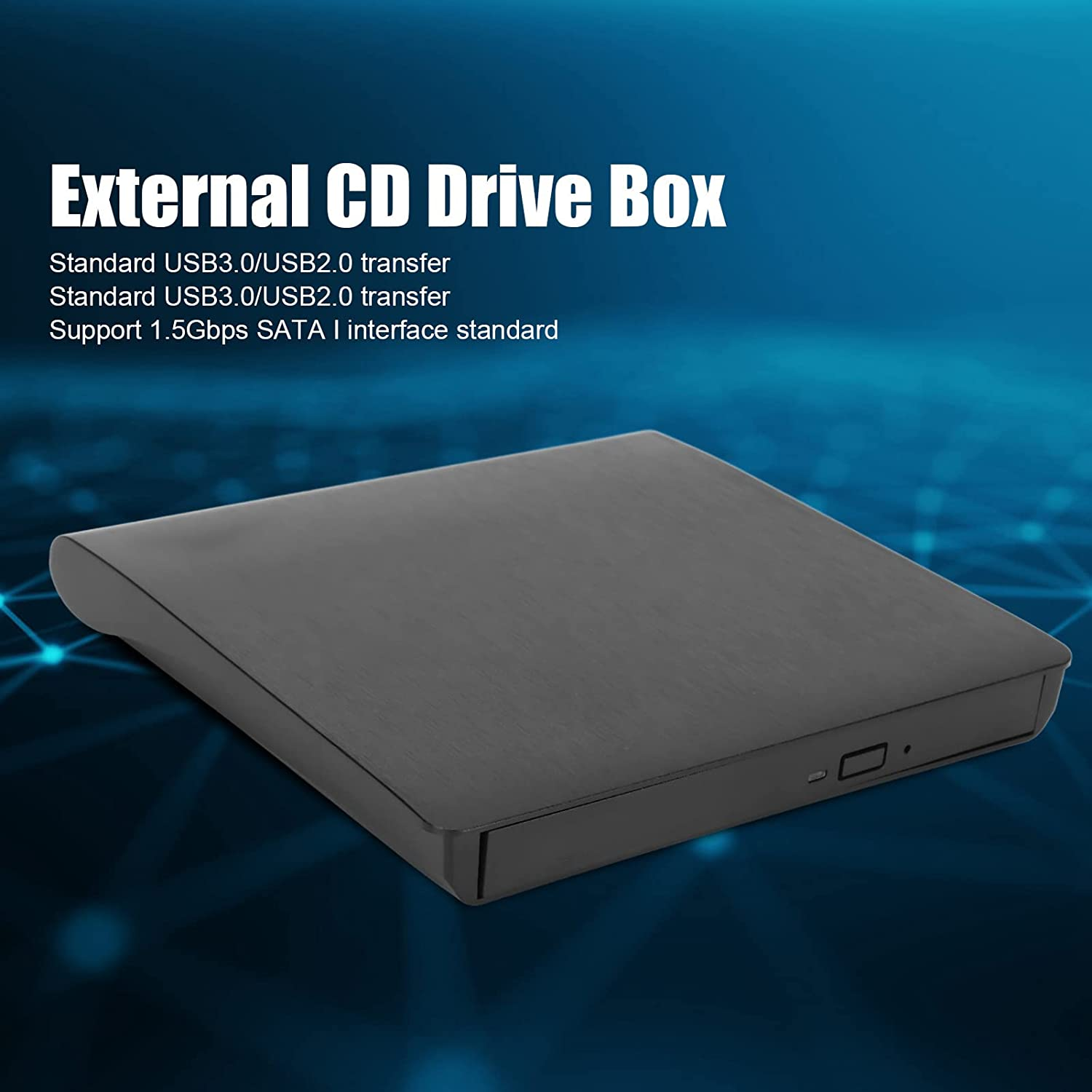External DVD Drive Enclosure, USB3.0/USB2.0 Portable DVD Drive Case SATA I SATA II, 5Gbps DVD Drive Enclosure for 12.7Mm/9.5Mm SATA DVD RW Drive image number 4
