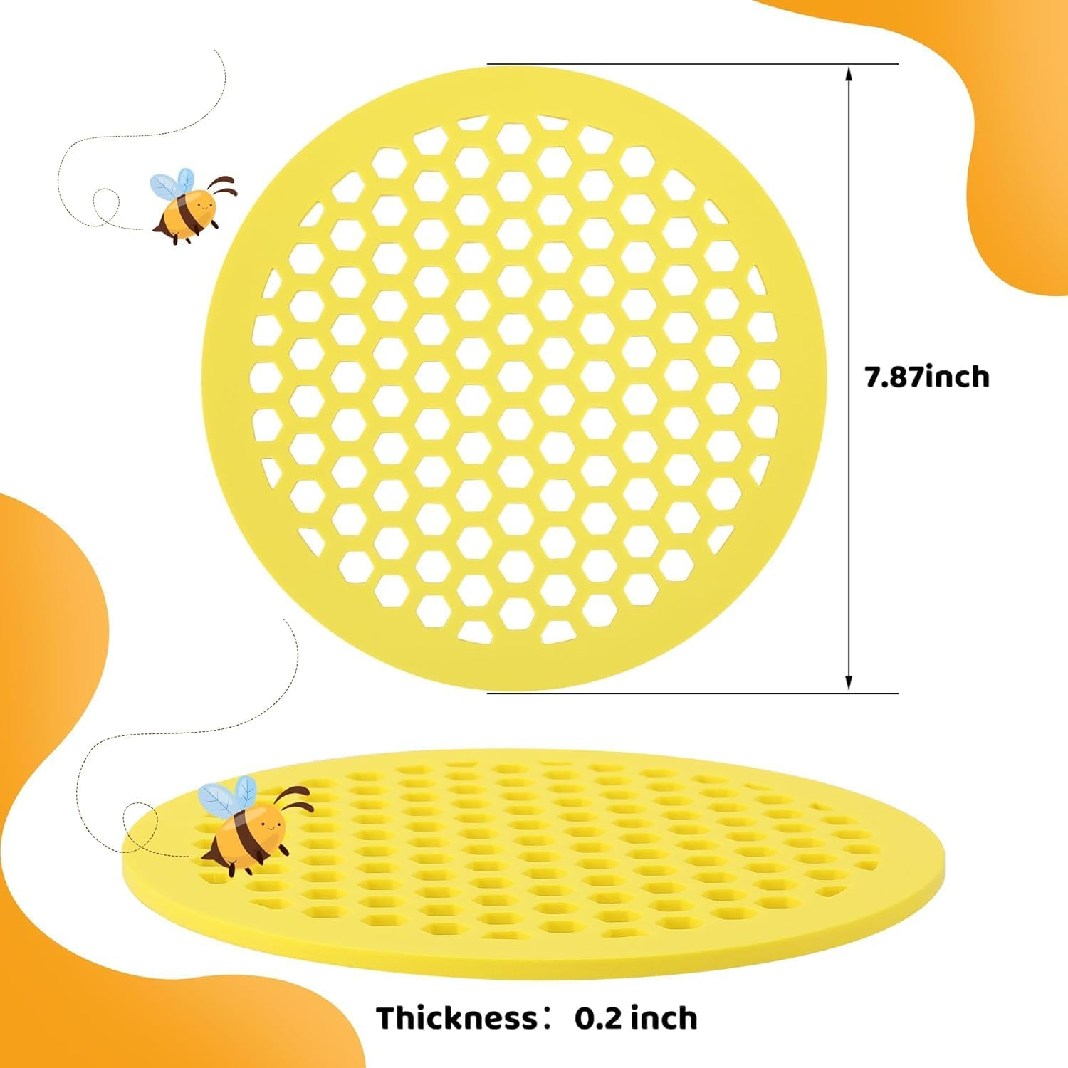 Floating Bee Island 7.87 Inch EVA Foam Floating Bee Watering Station Butterfly Waterer for Feeding, Bee Bath, Outdoor Garden Decor 4 Packs