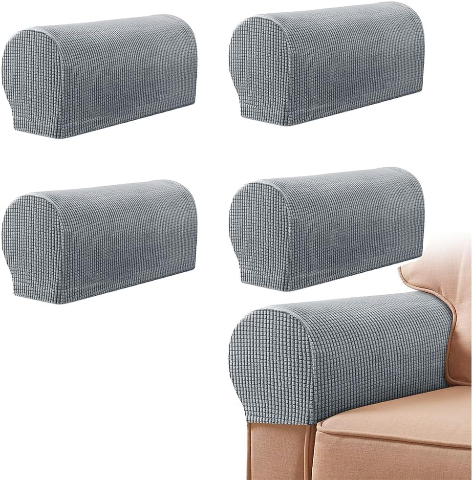 4 PCS 2 Set of Stretch Armrest Covers Armchair, Anti-Slip for Chairs Sofas, Comfortable Soft Armrest Cover High-Grade Arm Caps Dustproof Furniture Protector, Thickened anti Dirty Home Furnishings image number 3