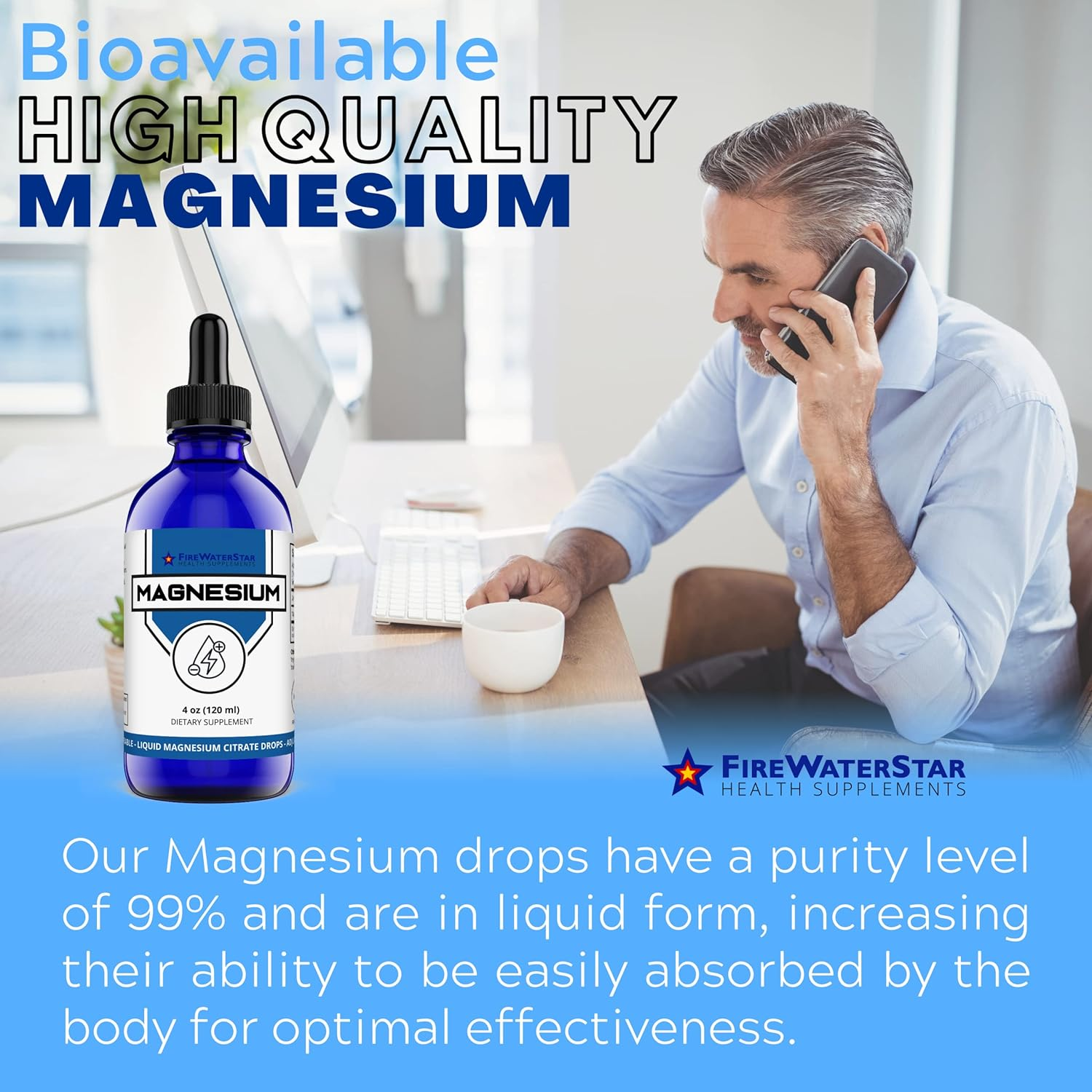 Liquid Magnesium - Easy Liquid Drops - 4Oz - 120 Servings - Highly Absorbable Magnesium Citrate - Organic, Non-Gmo, Vegan - Supports Muscles, Nerves, and Energy Production image number 2