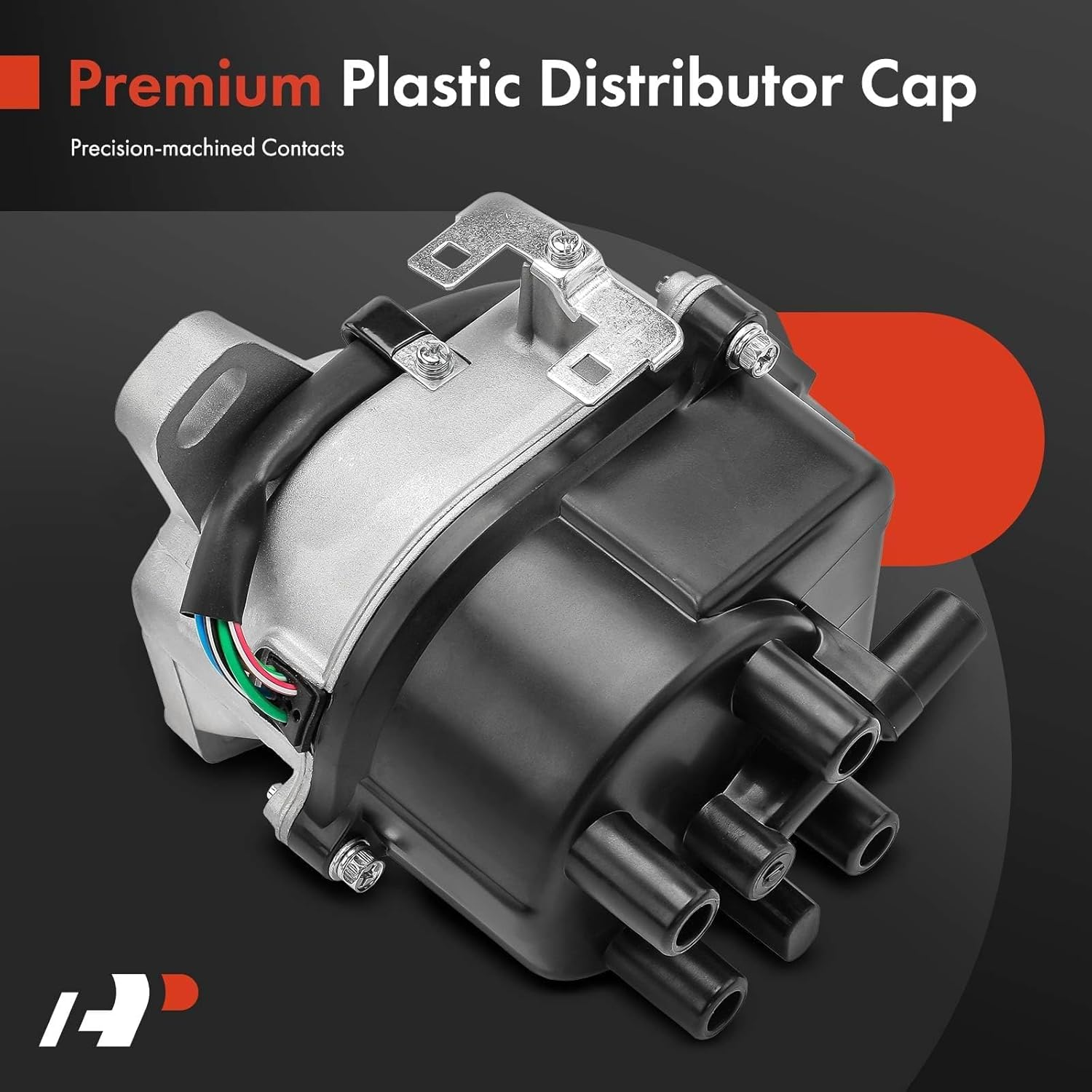 A-Premium Ignition Distributor with Cap and Rotor Compatible with Honda Prelude 1996-2001, 2.2L 2.3L