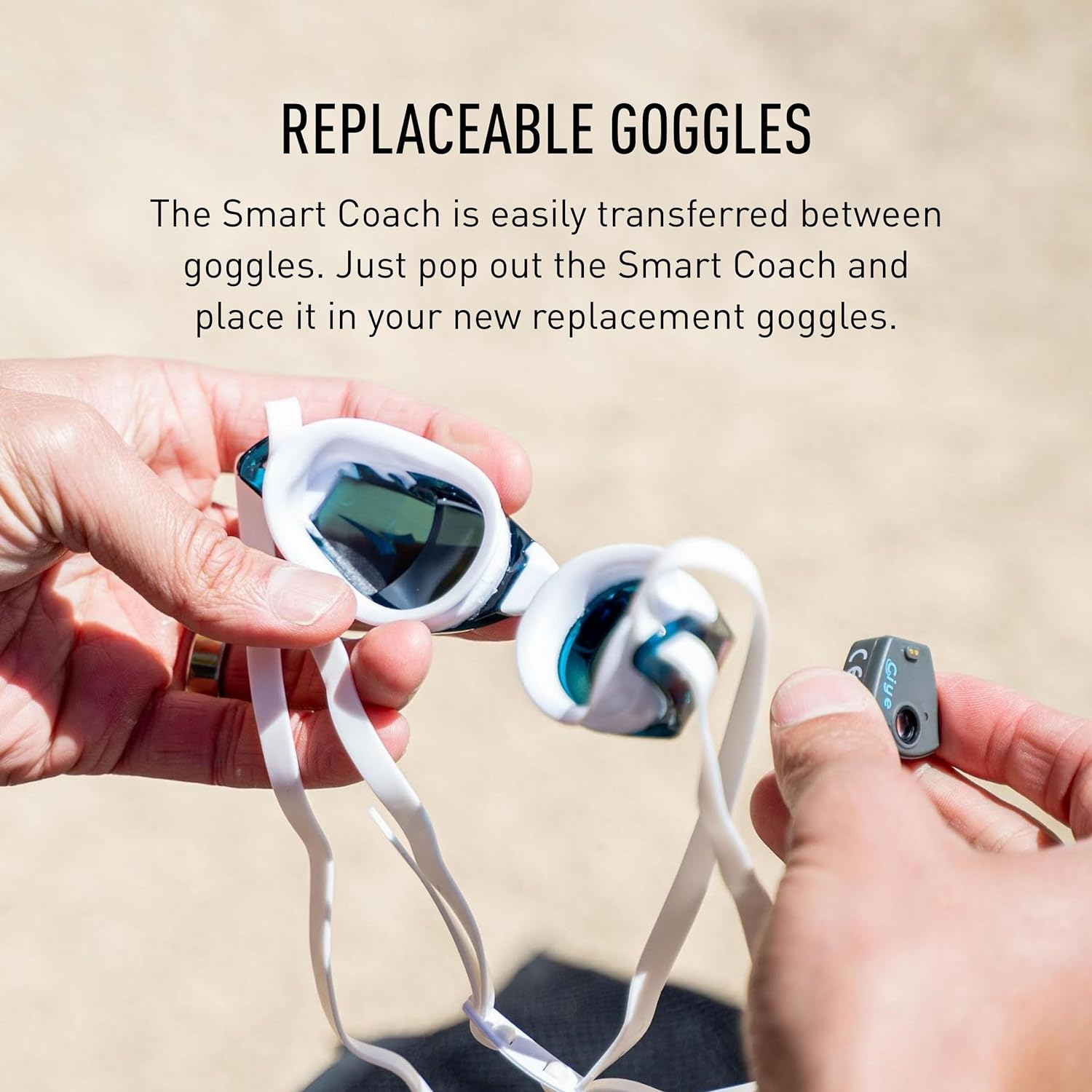 FINIS Smart Goggle Kit W/Smart Coach Display - Tracks Laps, Splits & Stroke Rate - Unisex Swim Fitness Tracker image number 3