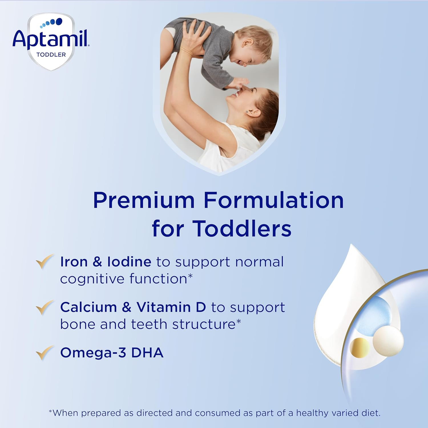 Aptamil Gold+ 3 Toddler Milk Drink from 1 Year Bundle Pack (3 X 900 G) | Our Premium Toddler Supplement image number 3