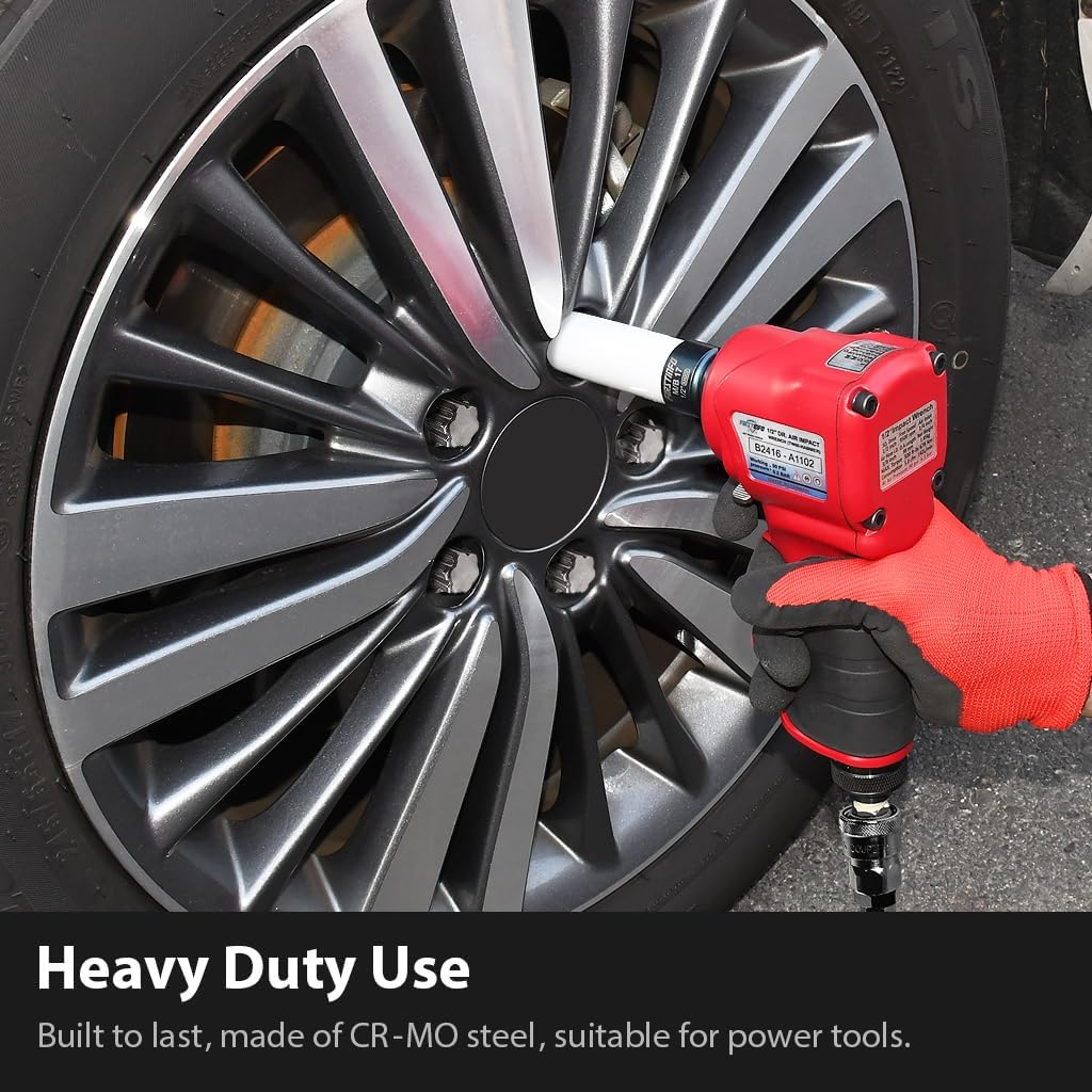 FIRSTINFO B29202 1/2" Drive Protective Lug Nut Impact Socket for Mercedes Benz with 17Mm Convex, Flower Head Lug Nuts image number 5