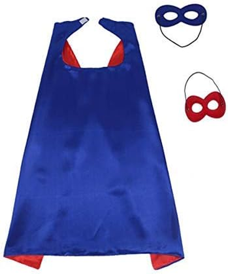 Hero Capes and Mask for Kids Role Playing Halloween Costumes Birthday Party Dress Up