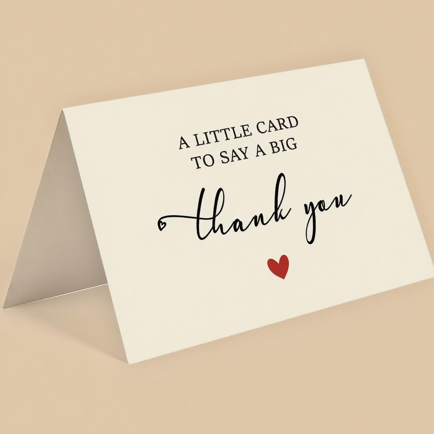 12 Pack Thank You Cards, 5.6X4 Inches Bulk Thank You Notes with Envelopes, Watercolour, Perfect for Weddings, Baby & Bridal Showers, Graduations, and Funerals (Peach Heart)