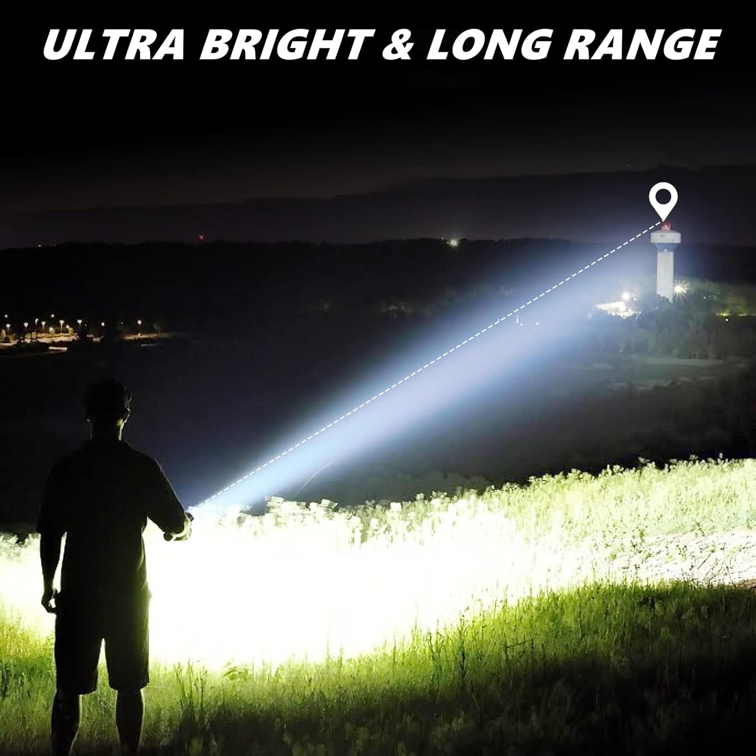 2 Pack LED Torch, Rechargeable Flashlight Super Bright with Cob Side Light, High Lumens Handled Torch, High Powered Torches, Powerful Tactical Flashlight for Camping Hiking Emergency image number 1