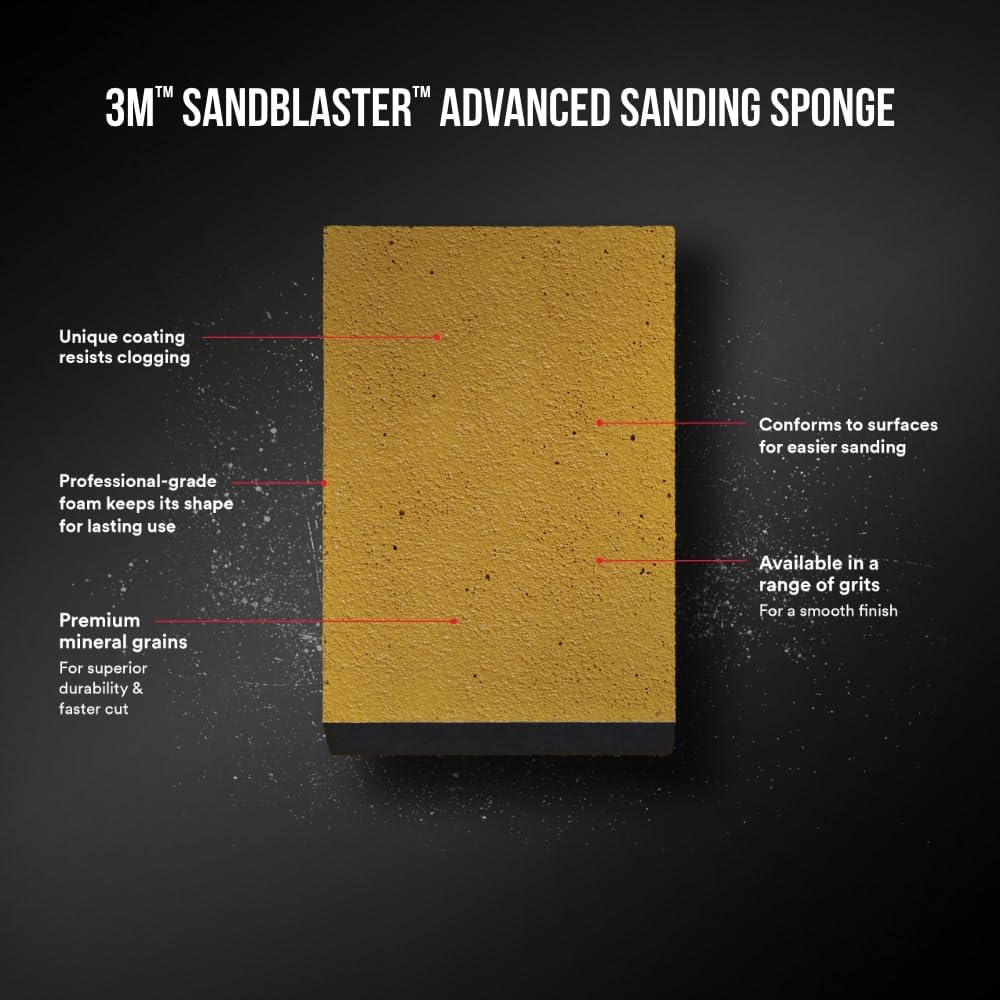 3M Sandblaster Advanced Abrasives Sanding Block Fine 180 Grit 20907-180 image number 2