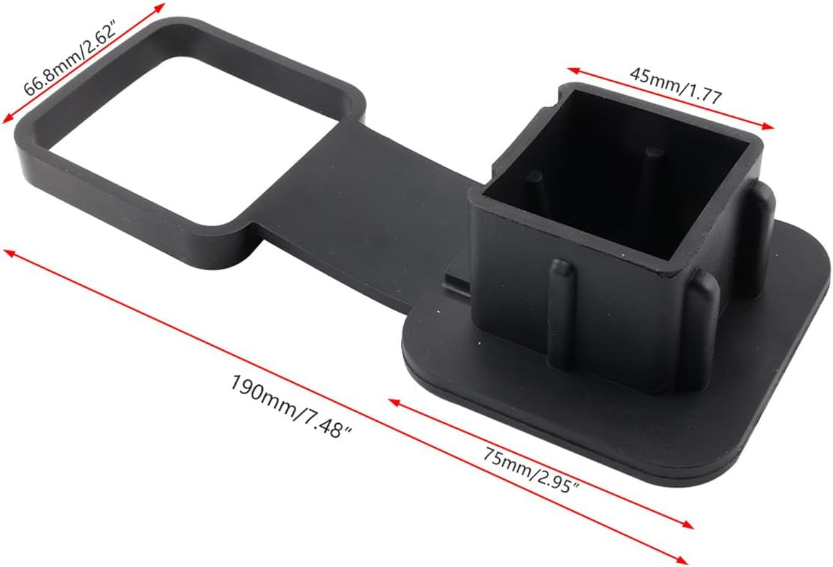 AIMALL 2PCS Trailer Hitch Cover Set, Durable Protective Towing Hook Covers for Car Retrofit, 2"X2" Receiver with Weather-Resistant Black Finish