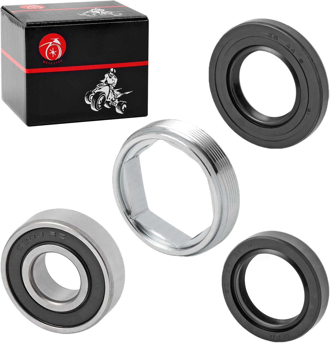 Steering Stem Bearing Seal Holder Nut for Yamaha Banshee Big Bear Kodiak Warrior Wolverine 350 400 450 Grizzly 350 400 450 550 600 660 Raptor 350 660R 700 700R YFZ450 R X V W 2GU-23872-00-00 image number 2