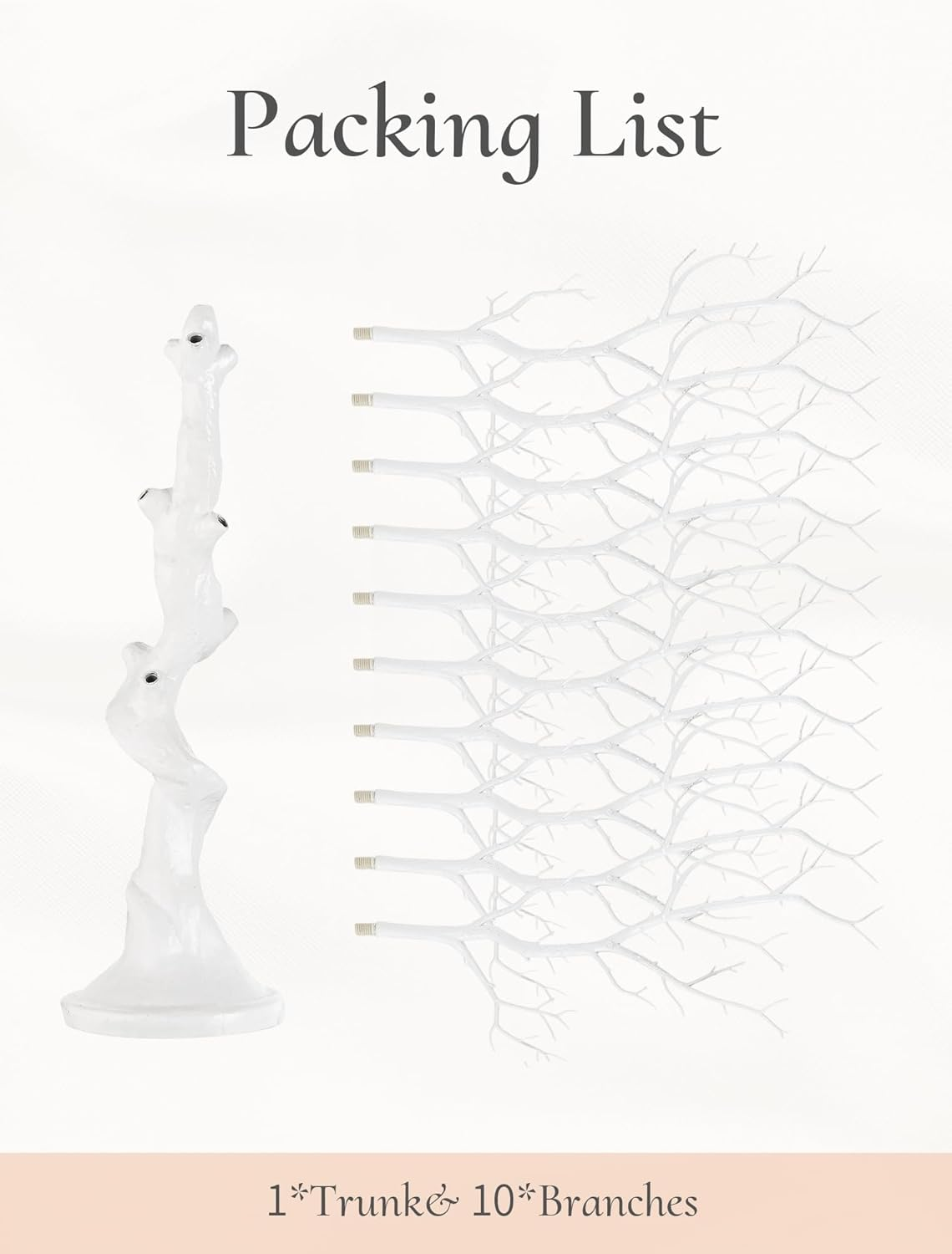 White Artificial Tree Branch Tree - 80 Cm High Christmas Tree for Table Decoration Tree Display Large Easter Tree Wishing Tree for Wedding Halloween Birthday Christmas Home Decoration image number 2