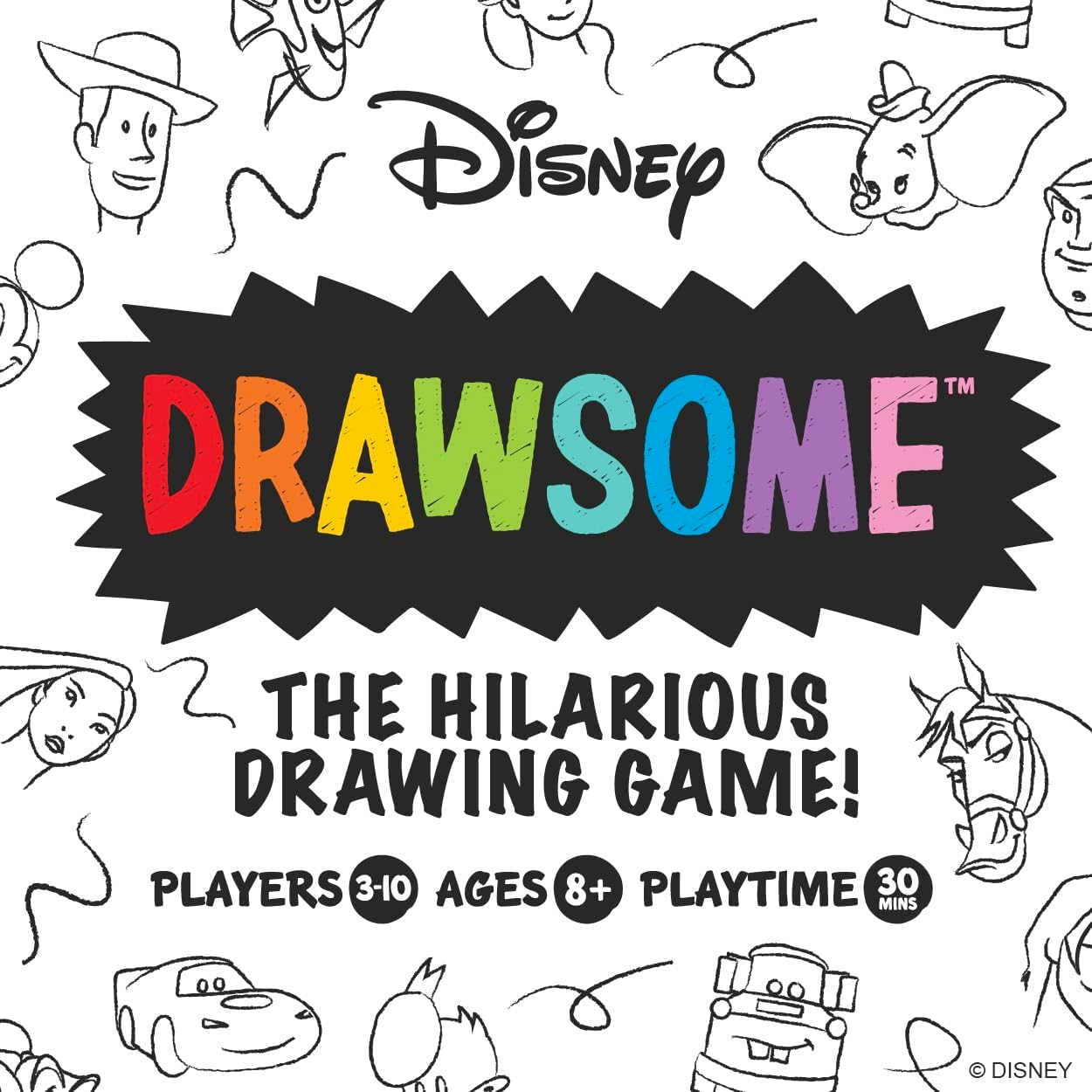 Ridley'S Disney Drawsome: Draw Game - 3 to 10 Players, Ages 6+ image number 6