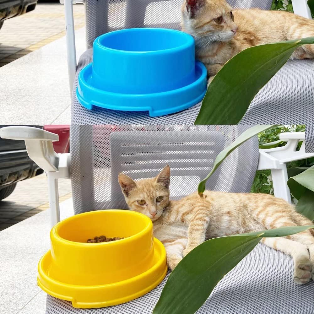 TEESUN Dog Bowl Raised Pet Food Bowls Cat Puppy Bowls round No Spill Colorful anti Ants Water Feeder Eating Bowl for Small Animals image number 2